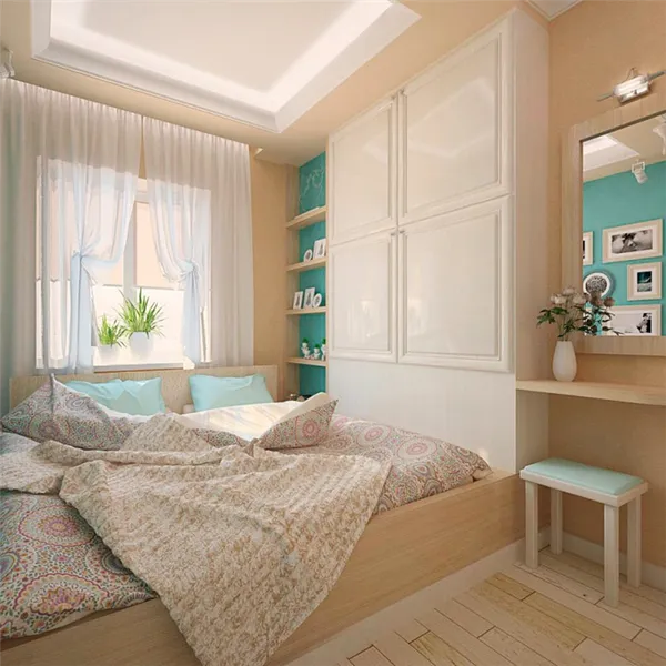 Дизайн спальни в «хрущевке». Ремонт в спальне в хрущевке реальные фото. 29
