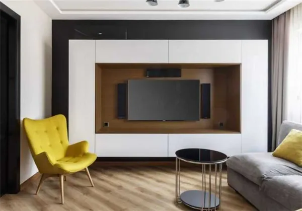 Телевизор в гостиной: фото, выбор места расположения, варианты дизайна стены в зале вокруг ТВ. Телевизор в зале. 33