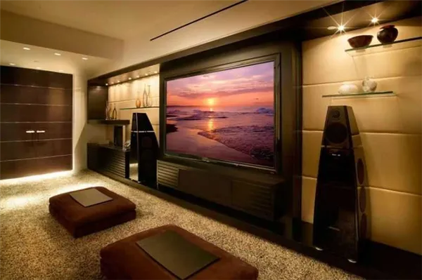 Телевизор в гостиной: фото, выбор места расположения, варианты дизайна стены в зале вокруг ТВ. Телевизор в зале. 44