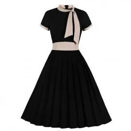 Черное вечернее платье в винтажном стиле большие размеры MT018-2