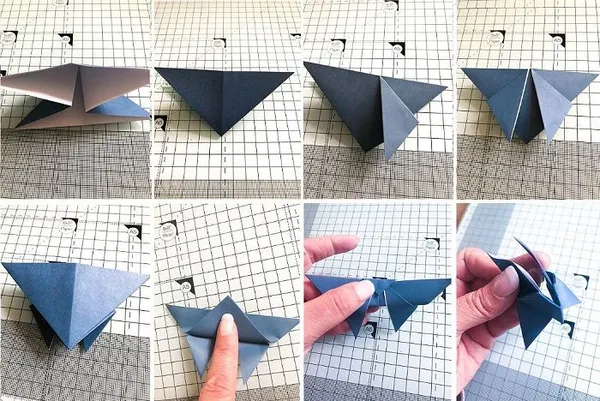 Бабочка оригами: этапы складывания 9-16