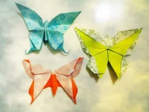 Бабочки-оригами из бумаги. Бабочка оригами из бумаги. 4