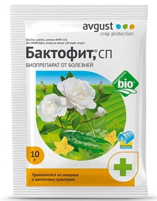 Пакет с биопрепаратом Бактофит для лечения мучнистой росы помидоры
