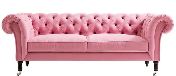 Розовый диван — кому по вкусу: гармония цвета, стили интерьера. Бледно розовый фон. 36