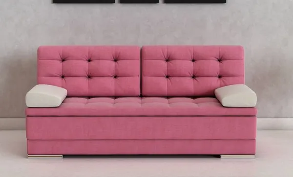Розовый диван — кому по вкусу: гармония цвета, стили интерьера. Бледно розовый фон. 21