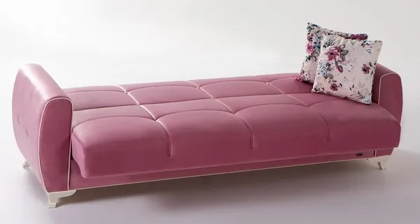 Розовый диван — кому по вкусу: гармония цвета, стили интерьера. Бледно розовый фон. 5