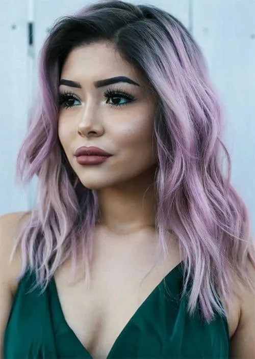 Фиолетовый цвет волос — Креативная мода для смелых. Цвет лиловый фото. 9