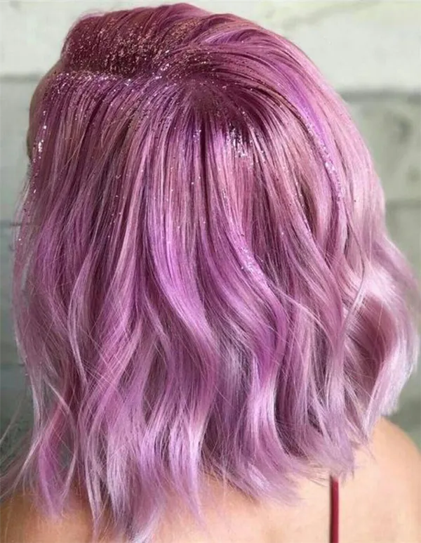 Волосы коричнево-фиолетовые