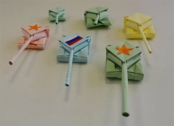 Как сделать танк-оригами из бумаги своими руками