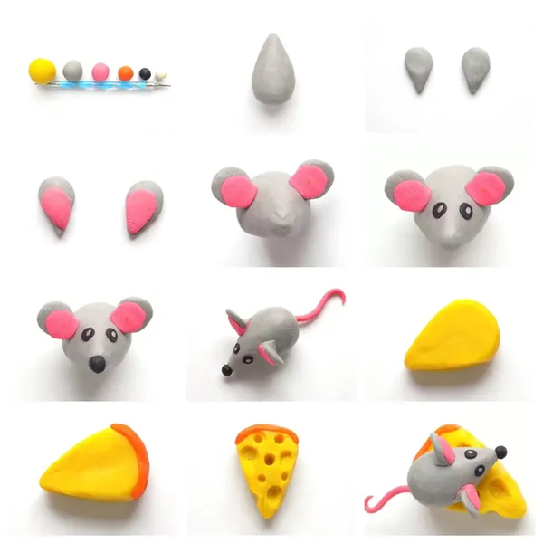 Как слепить из пластилина мышку - пошаговые инструкции для детей