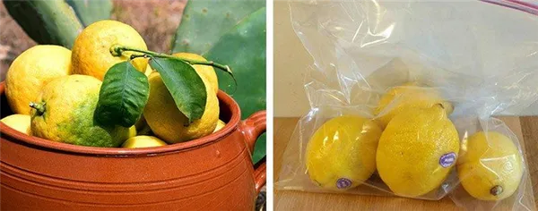 Хранение целых лимонов