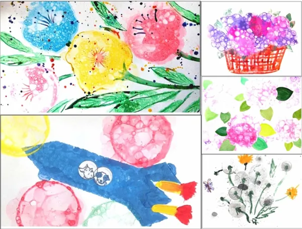 Рисование мыльными пузырями: 4 техники для творческих занятий с детьми. Рисование мыльными пузырями. 5