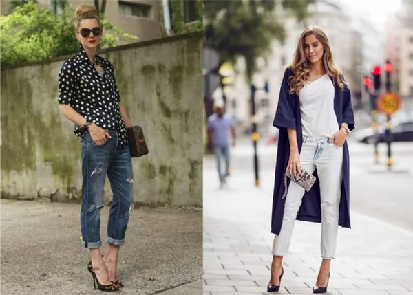Удлиненные блузки: модные модели 2023 года. Блузка с джинсами. 7