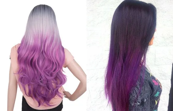 Темно-фиолетовый цвет волос парням и девушкам. Фото, краски, техники окрашивания. Черно фиолетовые волосы. 5