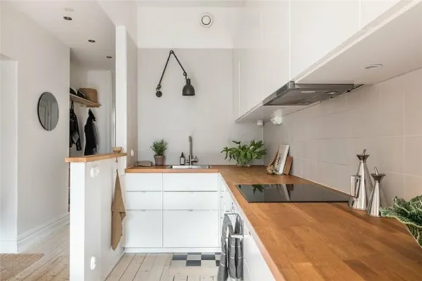 Белая кухня с деревянной столешницей: 60 современных фото и вариантов дизайна. Белая кухня с деревянной столешницей. 5