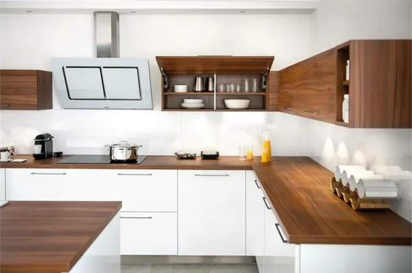 Белая кухня с деревянной столешницей: 60 современных фото и вариантов дизайна. Белая кухня с деревянной столешницей. 4