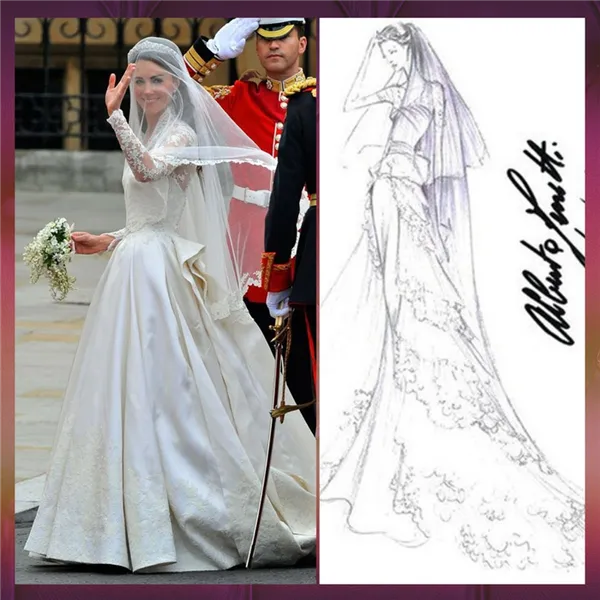 Чье лучше? Сравниваем свадебные платья Меган Маркл и Кейт Миддлтон. Свадебное платье кейт миддлтон. 3