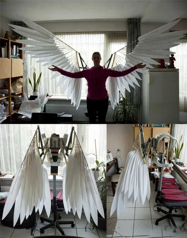 Как сделать костюм ангела своими руками. Крылья ангела своими руками. 10