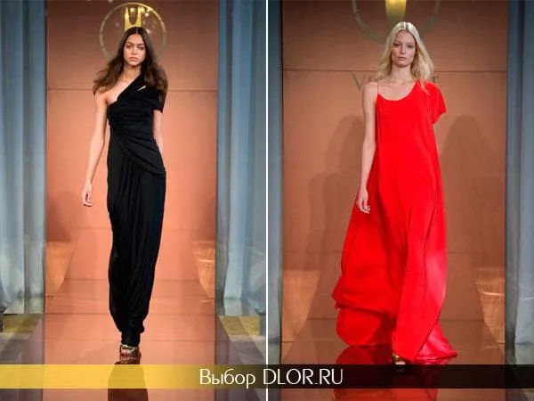 Фото черного и красного платья от Vionnet