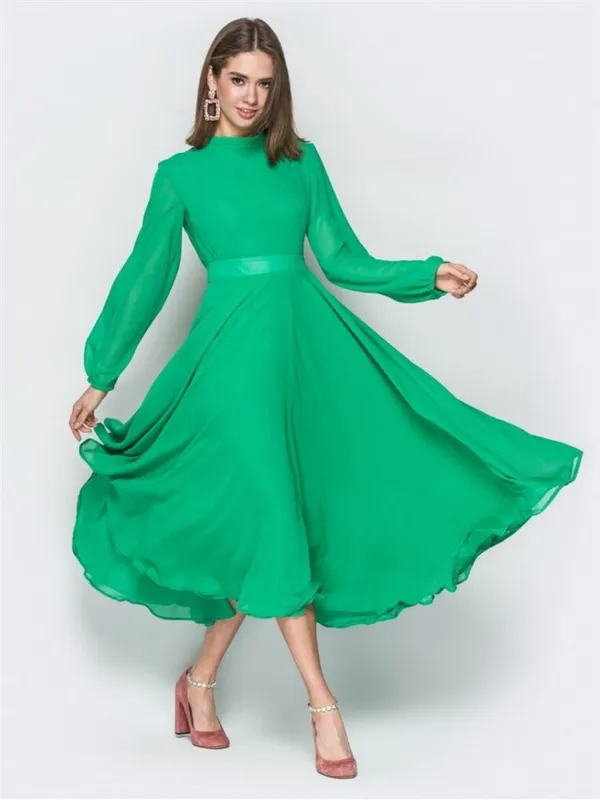 Платье с юбкой полусолнце: удобство и женственность модели. Платье с юбкой солнце. 5