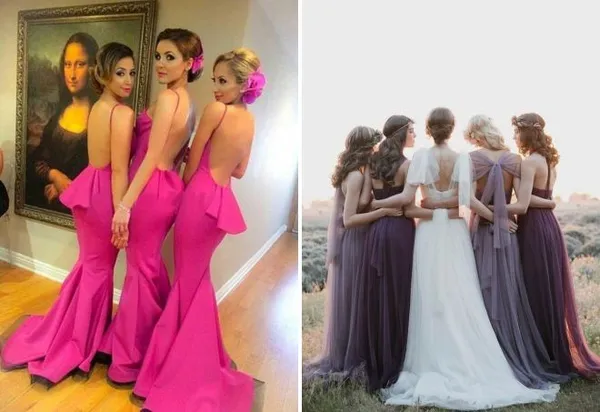 подружки невесты в одинаковых платьях