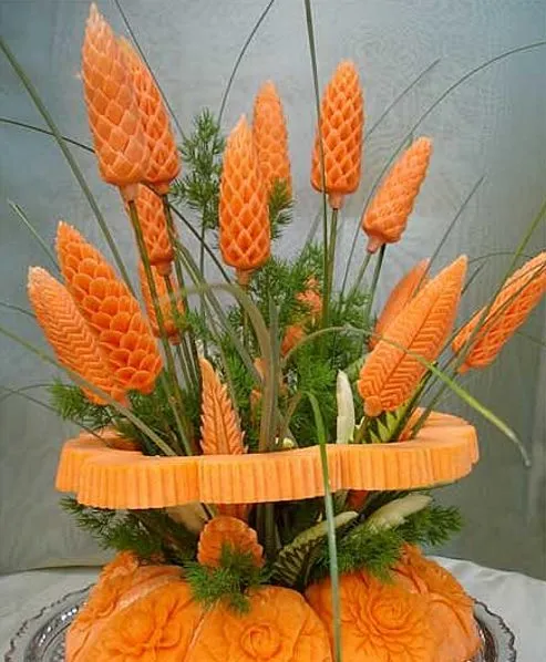 осенние поделки из овощей композиция из моркови 