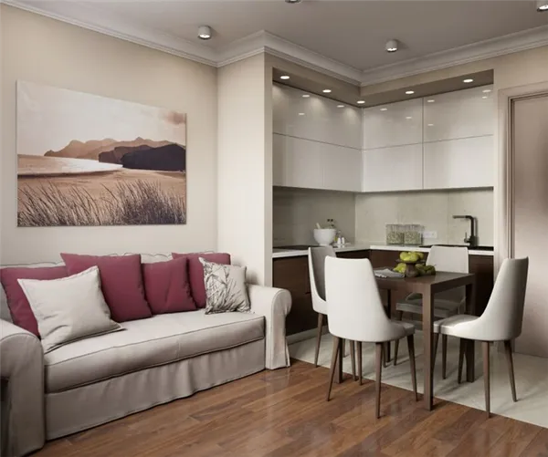 Как оформить дизайн интерьера кухни-гостиной 17 кв м. Кухня гостиная 17 кв м дизайн. 4