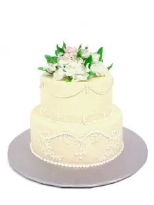 Свадебные торты (двухъярусные). Свадебный торт двухъярусный. 7