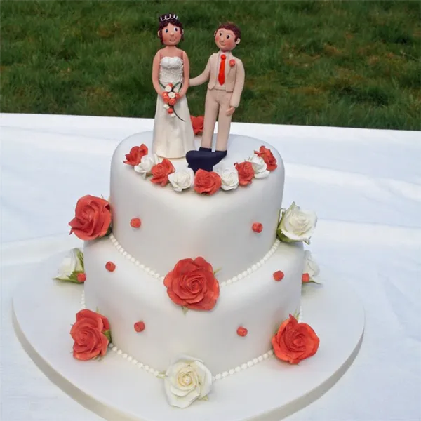 Свадебные торты (двухъярусные). Свадебный торт двухъярусный. 13
