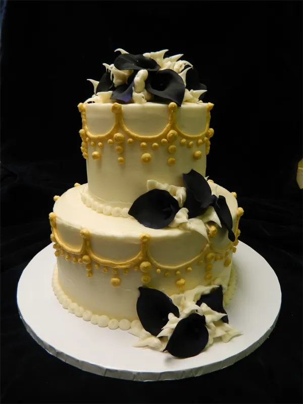 Свадебные торты (двухъярусные). Свадебный торт двухъярусный. 44