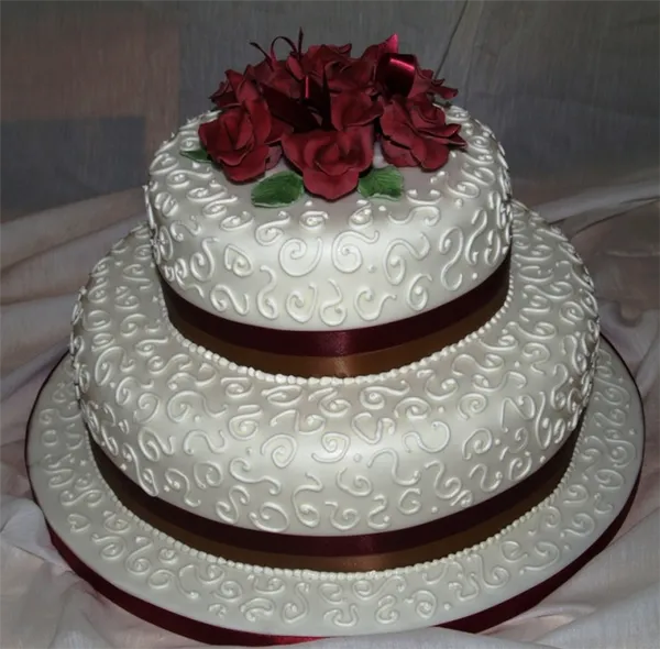 Свадебные торты (двухъярусные). Свадебный торт двухъярусный. 19