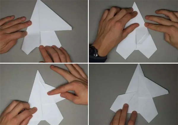 Поэтапная сборка оригами-истребителя F-16