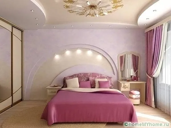 Двухуровневые потолки из гипсокартона: фото
