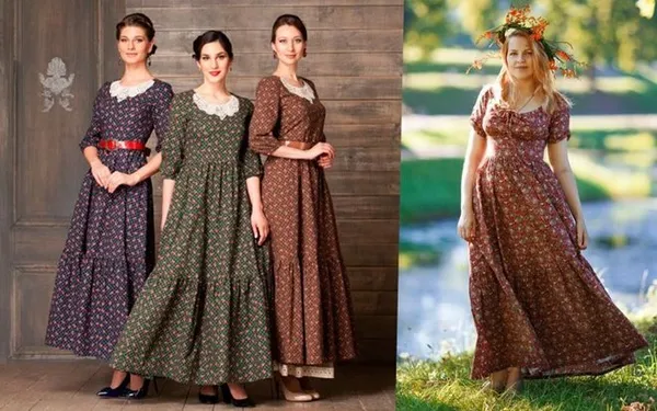 5 лучших фасонов платья в стиле «крестьянка». Платье в деревенском стиле. 7