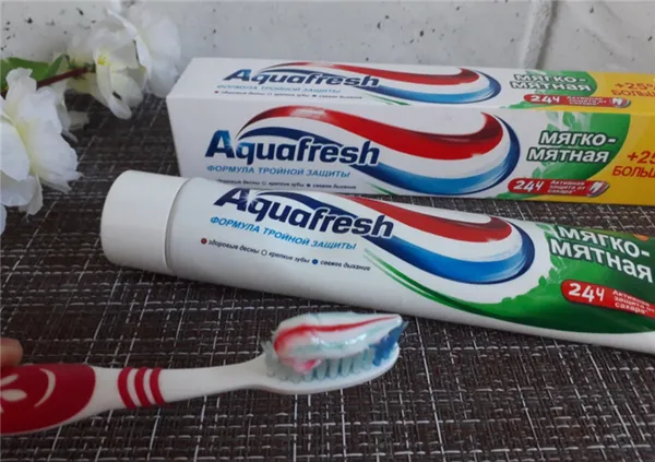 Зубные пасты Aquafresh с дозатором, детские и отбеливающие: описание и особенности. Зубная паста с дозатором. 4