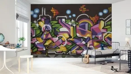 Граффити на стене в квартире: стрит-арт в гостиной, кухне, спальне и детской. Граффити на стене. 12